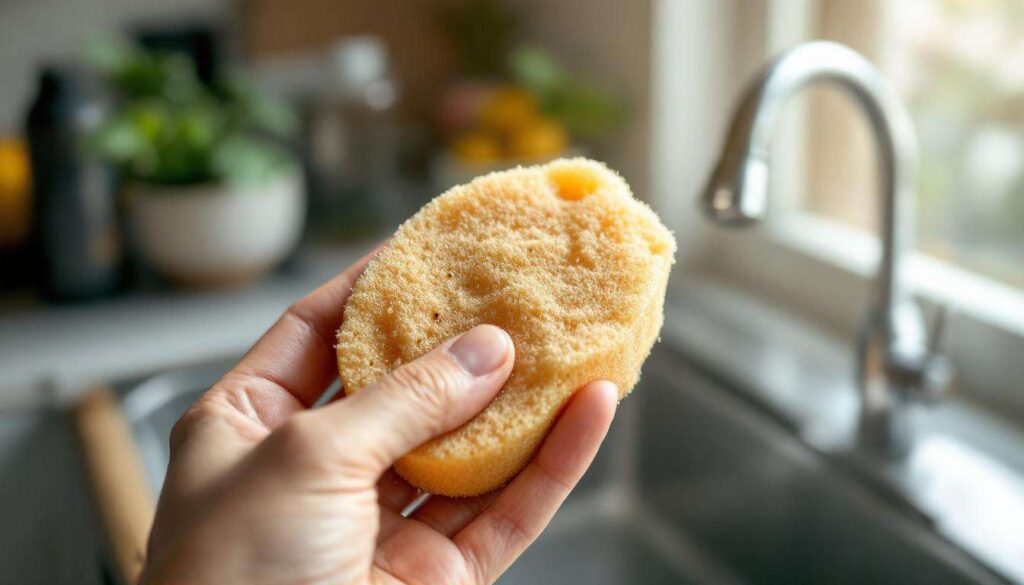 Werfen sie ihren schmutzigen schwamm nicht weg so desinfizieren sie ihn in 1 minute
