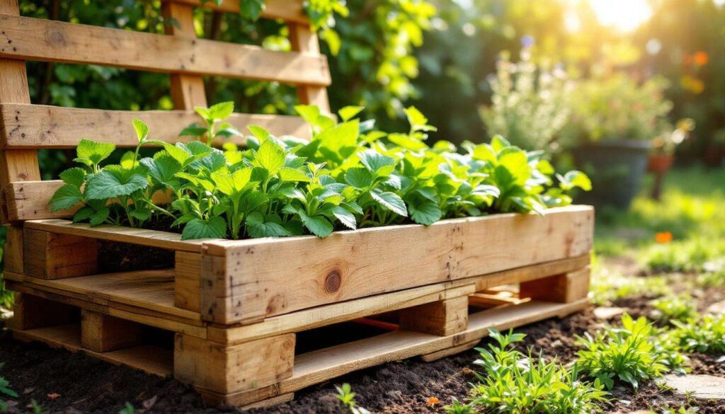 Warum ein selbstgemachtes Hochbeet aus Holzpaletten das Gärtnern erleichtert und wie Sie es bauen