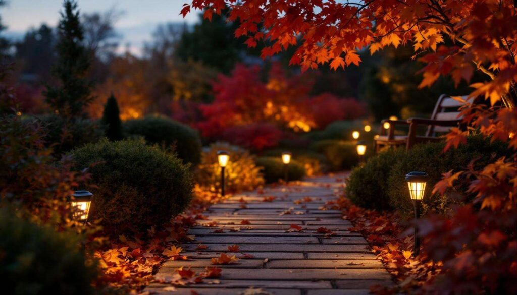 So installieren Sie eine Gartenbeleuchtung mit Solarlampen und schaffen Stimmung im Herbst