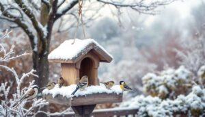 Jausenstation im Garten: Wie man Vögel im Winter richtig füttert