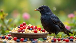 Beeren, Würmer oder Haferflocken? Das fressen Amseln am liebsten