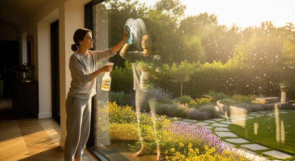Warum viele auf Essigessenz setzen, um Fenster zu putzen und Streifen zu vermeiden, kristallklar